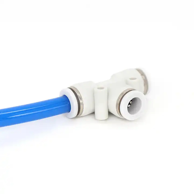  PE Pipe Fittings Plastic Quick Connector One Touch Tee Type Push In 3 Way Pneumatic Fitting