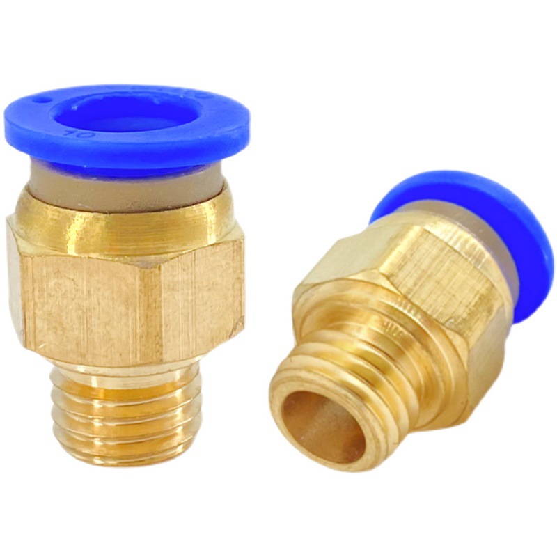 PC Type Straight Through Push in Pneumatic Fittings Male Thread Valve Quick Connect Fittings