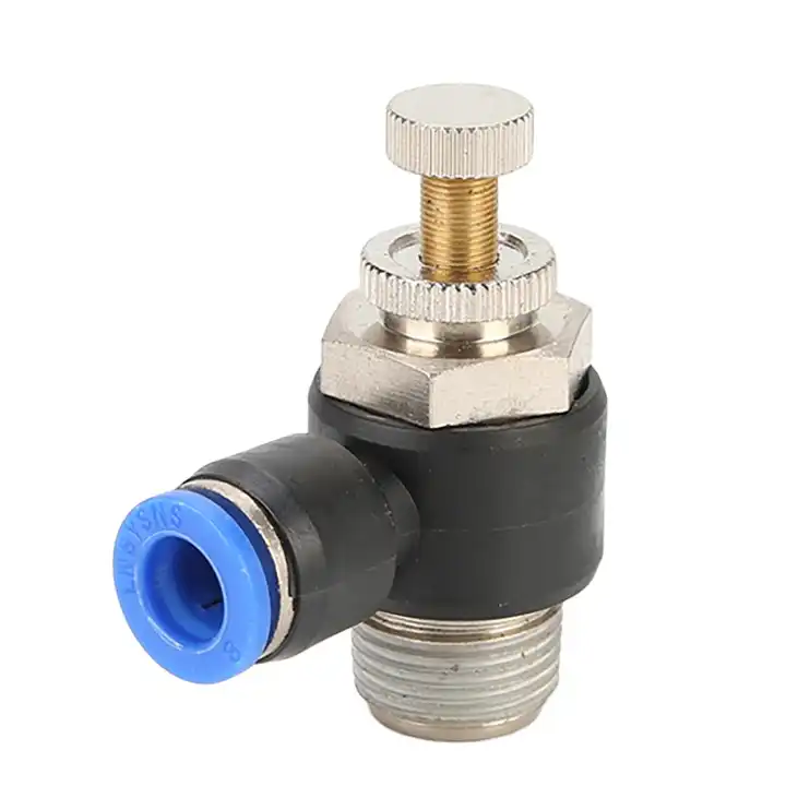 SL Type Pneumatic Quick Connector Regulating Valve One-Way Fitting Adjustable Throttle Valve Air Pipe Joint Fittings