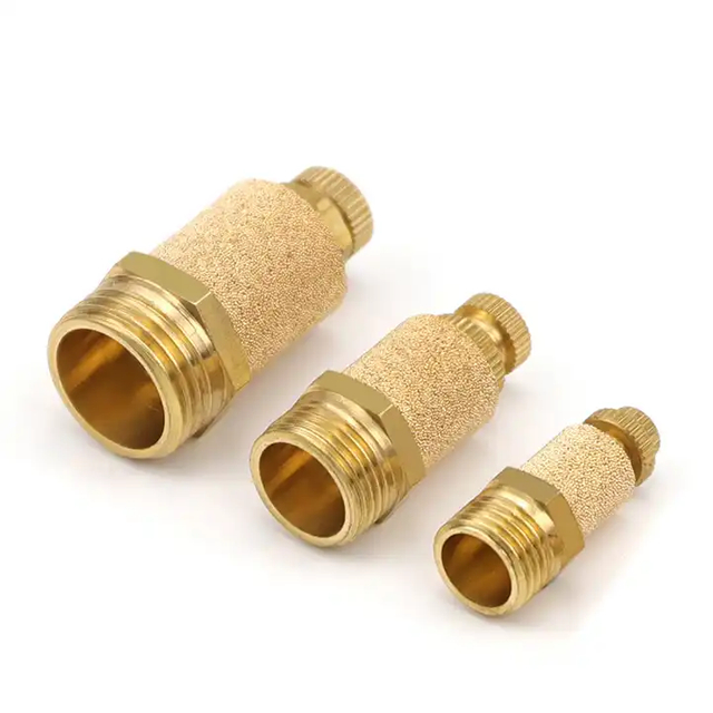 Pneumatic Copper Silencer Flat Head/Throttling/Long Head Silencer SSL BSL Noise Reduction Silencer