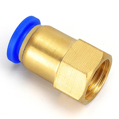 PCF Type Metal Brass Pneumatic Female Connector Pipe Fitting Air Hose Fittings