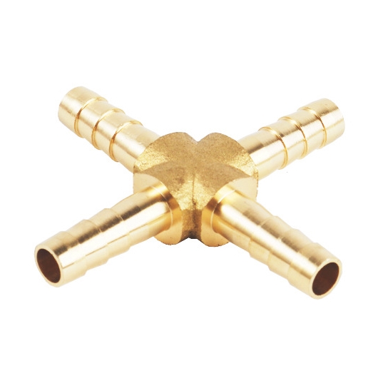 Pagoda Type X Shape Cross Four Way Copper Material Accessory Joint cross Water heating Accessory Gas hose Air Fitting