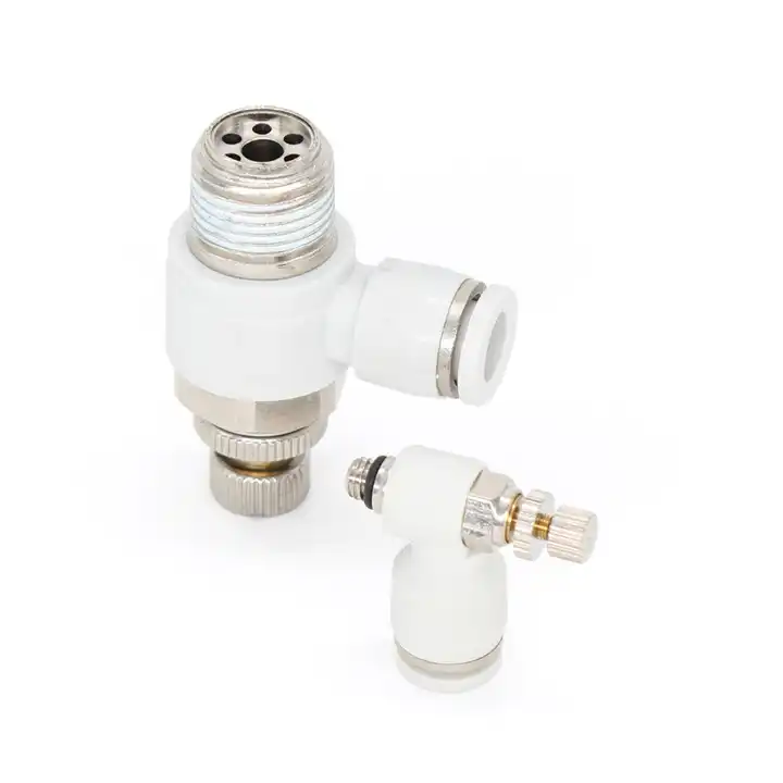 SL SC Plastic Tube Air Pipe Fitting One Touch Quick Pneumatic Fitting Flow Control Throttle Speed Control Valves