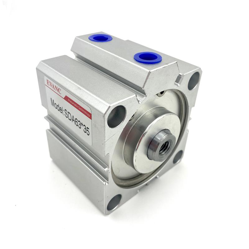  SDA Series Thin Type Pneumatic Cylinder Female or Male Thread Compact Cylinder Pneumatic Air Cylinder