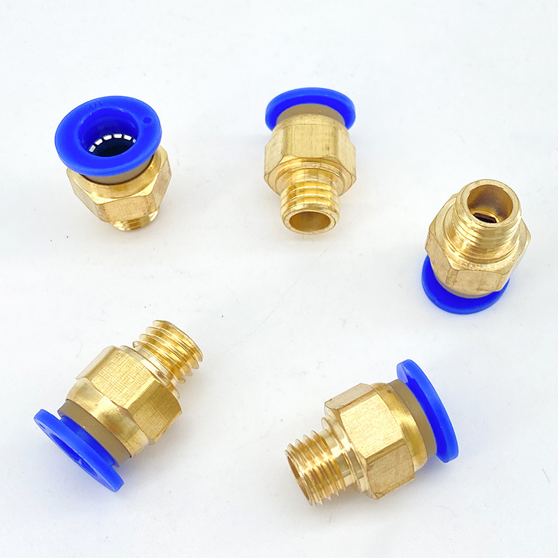PC Type Straight Through Push in Pneumatic Fittings Male Thread Valve Quick Connect Fittings