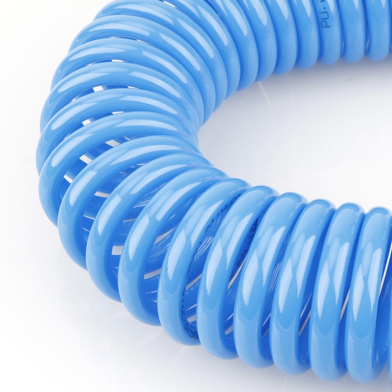 PU Spiral Air Hose 8*5mm 15m with Quick Connector Polyurethane Hose PU Tube 4 6 8 10 12 14 16mm