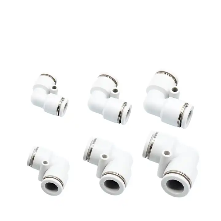 PV Series 2 Way Elbow Type Air Hose Plastic Brass Quick Connecting Tube Fittings Pneumatic Fittings One Touch Push-in Connector
