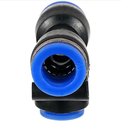 Plastic Air Hose Fittings Types T Shape 3-Way Pneumatic PE Tee Tube Connector Pipe Push Fit Fitting