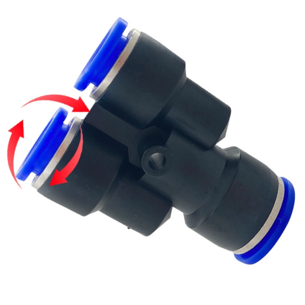 PY Series Air Hose Fittings Y Type Tube Quick Connecting One Touch Fittings