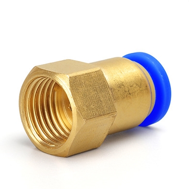 PCF Type Metal Brass Pneumatic Female Connector Pipe Fitting Air Hose Fittings