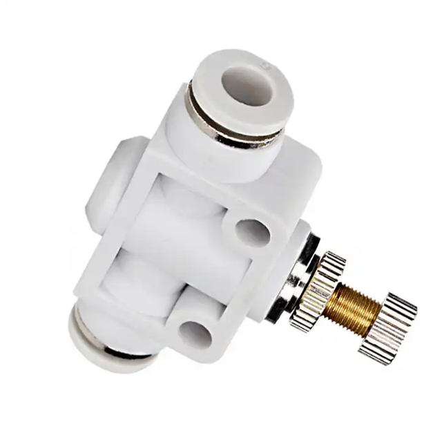 LSA Series Air Hose Fittings White Pneumatic Quick Connector Pipeline Valve Throttle Valve Speed Control Valve LSA 4/6/8/10/12/1