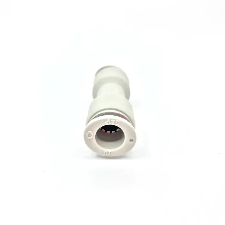 PU Quick Pipe Union Straight Connector Pneumatic Parts PU Tube Push In White Plastic Air Fittings