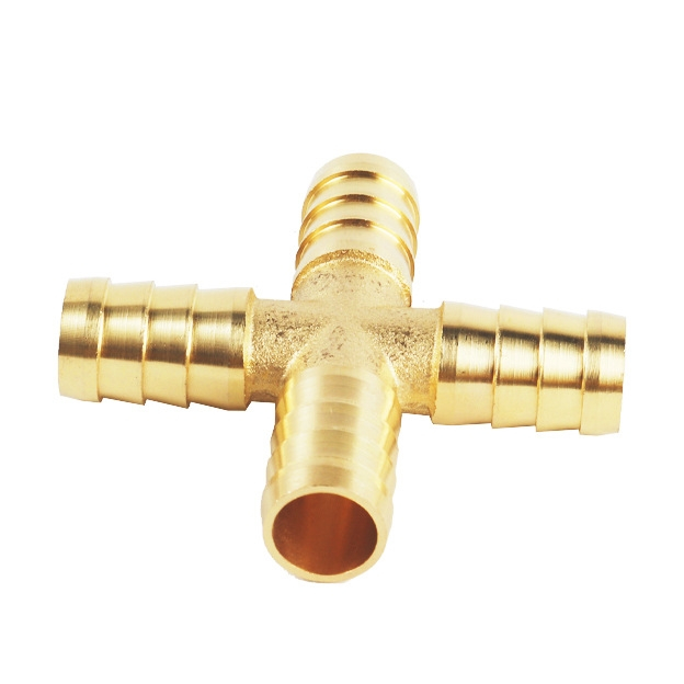 Pagoda Type X Shape Cross Four Way Copper Material Accessory Joint cross Water heating Accessory Gas hose Air Fitting