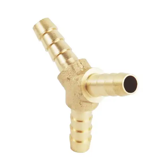 Pagoda Y Type Fittings Brass Pipe Fittings Hose Barb 3 Way Connector For Hose Copper Pagoda Water Tube Fittings