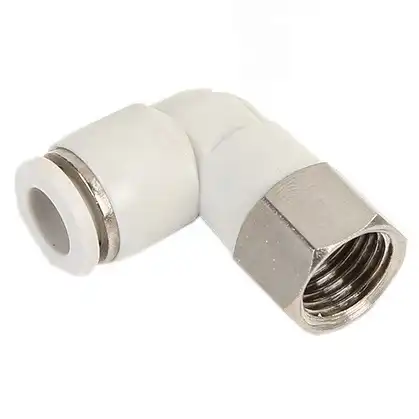 PLF Pneumatic Male Elbow Pneumatic Fitting One Touch Tube Fittings Plastic Brass Quick Push-in Pipe Connector